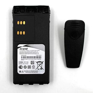 (2-Pack) 7.2V 2100mAh Ni-MH Battery HNN9008A Compatible for Motorola Radio HT750 HT1225 HT1250 HT1550 PR860 PRO5150 PRO7150 MTX850 MTX950 MTX8250 MTX9250 GP140 GP320 GP328 GP338 GP640 CP185 +Belt Clip