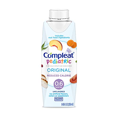 Compleat Pediatric Reduced Calorie Tube Feeding Formula, Unflavored, 8.45 Fl Oz (Pack of 24)