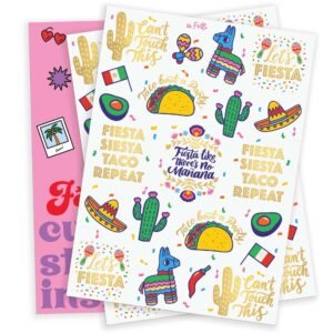 xo, Fetti Fiesta Party Supplies Metallic Tattoos - 40 styles | Cinco De Mayo Decorations, Final Fiesta Bachelorette + Mexican Decor