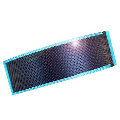 Flexible Solar Panel Solar Cell Small Thin Film Solar Panel DIY Solar Power Panel Science Experiments 0.5W/1.5V/360MA (Blue)