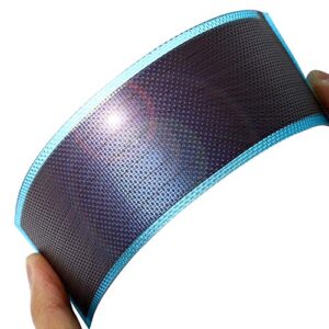 Flexible Solar Panel Solar Cell Small Thin Film Solar Panel DIY Solar Power Panel Science Experiments 0.5W/1.5V/360MA (Blue)