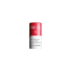 clarins my pore-less blur and matte stick | blurs the appearance of pores and imperfections | oil-absorbing | mattifies and reduces shine | use on-the-go for touch-ups | vegan | paraben-free | 0.1 oz