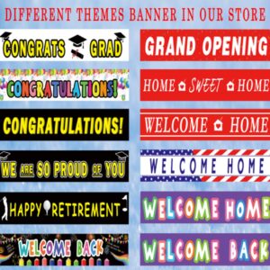 Large Congratulations Banner, 2024 Graduation Congrats Banner, Birthday Engagement Wedding Baby Shower Retirement Job Promotion Party Supplies Decorations (9.8 x 1.6 feet)