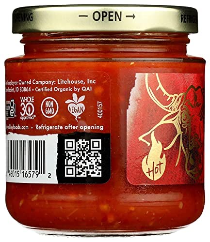 Sky Valley Sambal Oelek Chili Paste - Red Chili Paste, Made with Red Jalapenos & Garlic, Gluten Free, Vegan, Keto, USDA Organic, Non-GMO, Sambal Oelek Sauce, Chili Paste Asian - 7 Oz