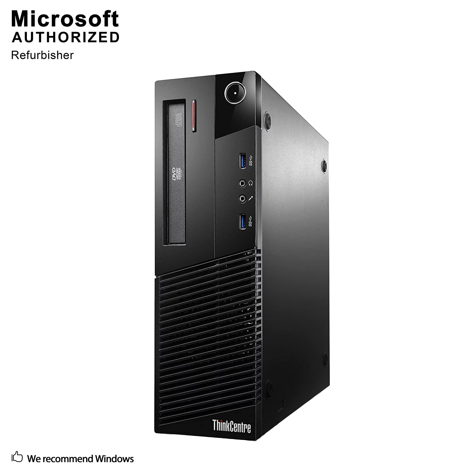 Lenovo ThinkCentre M93p Business Class Desktop, Quad Core i7 4770 3.4Ghz, 16GB DDR3 RAM, 512GB SSD Hard Drive, DVD-RW, Windows 10 (Renewed)