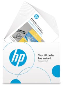 hp enhanced business paper, glossy, 8.5x11 in, 40 lb, 50 sheets, works with laser printers (4wn09a), white