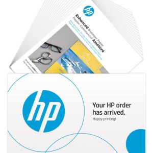 HP Enhanced Business Paper, Glossy, 8.5x11 in, 40 lb, 50 sheets, works with laser printers (4WN09A), White