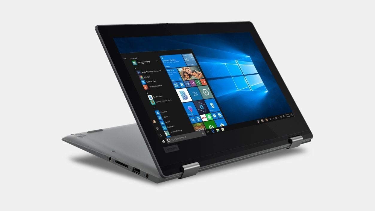 Lenovo Flex 11 Laptop, 11.6 Inch HD (1366 X 768) Display, Intel Pentium Silver N5000 Processor, 4GB DDR4 RAM, 64GB eMMC SSD, Intel UHD Graphics 605, Windows 10, 81A7000BUS, Onyx Black