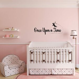 Once Upon a Time Nursery Wall Quotes Decals Vinyl Lettering for Kids Room Decoration Graphic Motto Art Letters