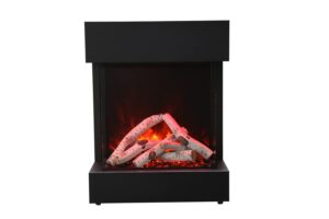 amantii stylish cube 3-sided electric fireplace