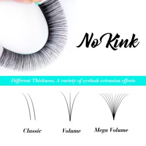 Eyelash Extensions 0.05 C Curl 15mm Lash Extensions Supplies Individual Lashes Premium Silk Volume & Classic Lash Soft Matte Dark Professional Eyelashes Extension (0.05-C-15mm)