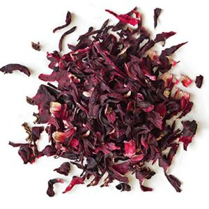hibiscus flowers - 100% natural - 1 lb (16oz) - herbal tea - flor de jamaica - agua frescas - earthwise aromatics