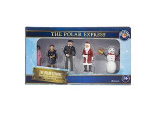 lionel the polar express, electric o gauge model train accessories, snowman & children pack (1830010)