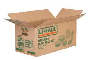 U-Haul Dish Packing Kit – for Dishes and Glassware – Includes 1 Box, 1 Cell Divider Unit, and 32 Assorted Foam Pouches (Value Pack of 2)