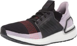 adidas womens ultraboost 19 running shoe, core black/ soft vision/ solar red, 6 us