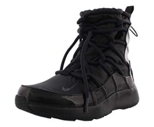 nike tanjun high rise womens shoes size 5.5, color: black/black