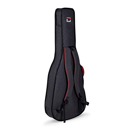 Crossrock CRSG107D Dreadnought Guitar Bag, 10mm Padding, Backpack Available, Dark Grey (CRSG107DGR)