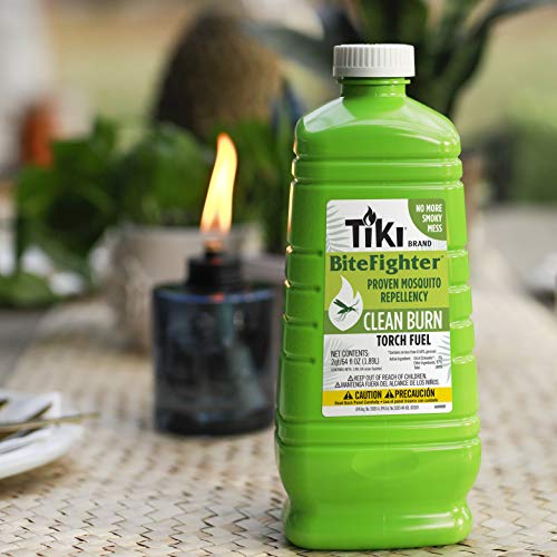 TIKI Brand 1218011 Clean Burn BiteFighter Liquid 64 Fl Ounce TIKI Torch Fuel, Clear