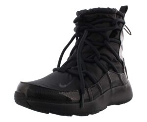 nike tanjun high rise womens shoes size 9.5, color: black/black