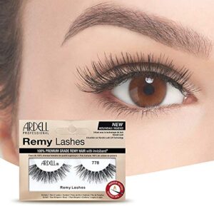 Ardell Remy Lash 778, Premium Grade Remy Hair False Lashes with Invisiband, 4 pairs