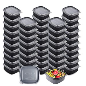 meal prep containers food storage containers with lids - stackable, microwave, dishwasher & freezer safe - 8.5 oz, 50 packs