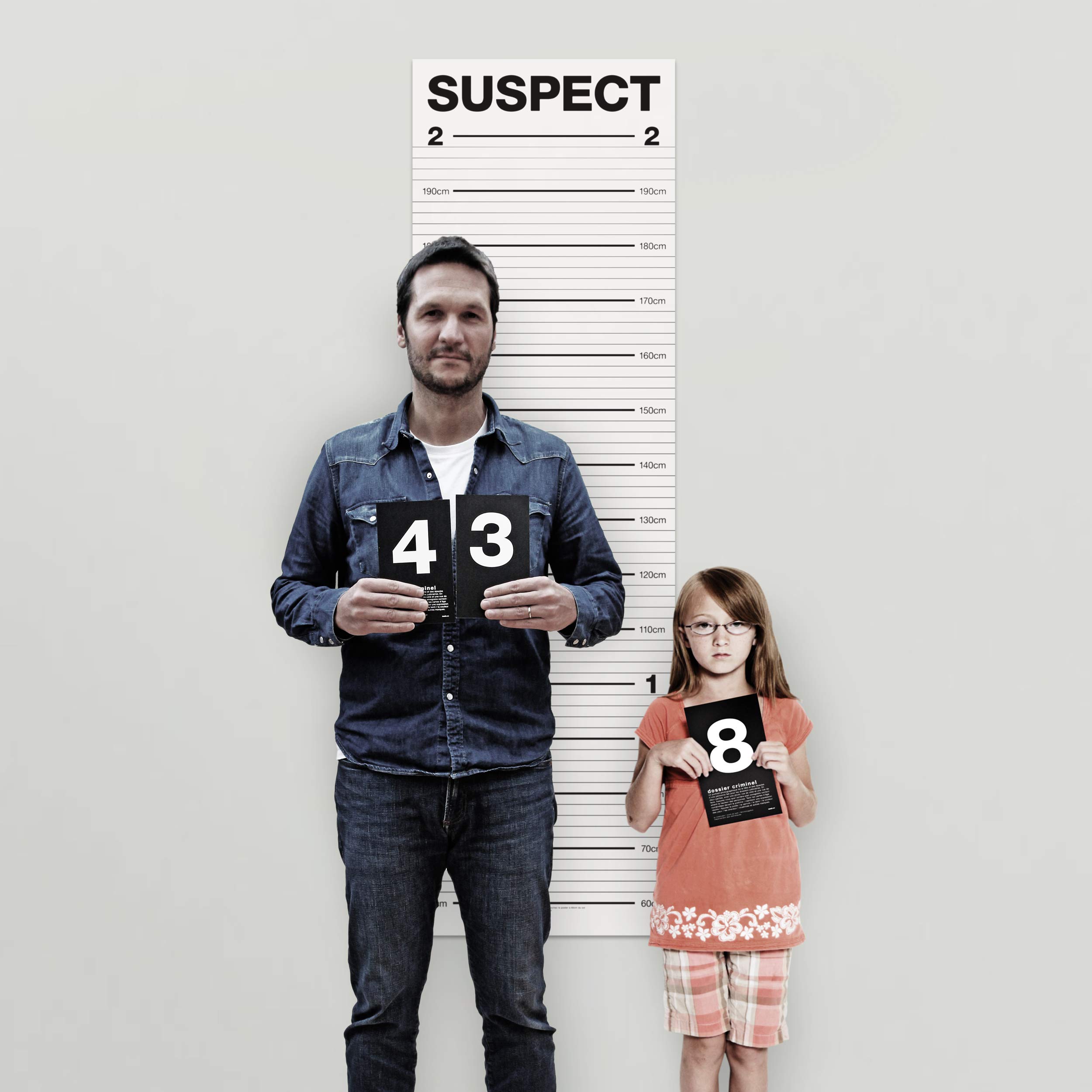 Suck UK | Mugshot Height Chart | Photo Backdrop & Growth Chart for Kids | Adult Party Props Or Playroom Wall Decor | Funny Posters & Height Chart for Kids | Mugshot Wall Hanging for Kids Room Decor