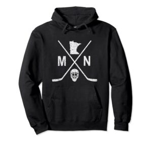 state of mn hockey sweatshirt | vintage look hoodie pullover hoodie
