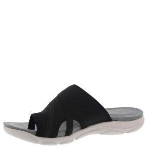 easy spirit women's lola2 sport sandal, black 001, 8.5 wide