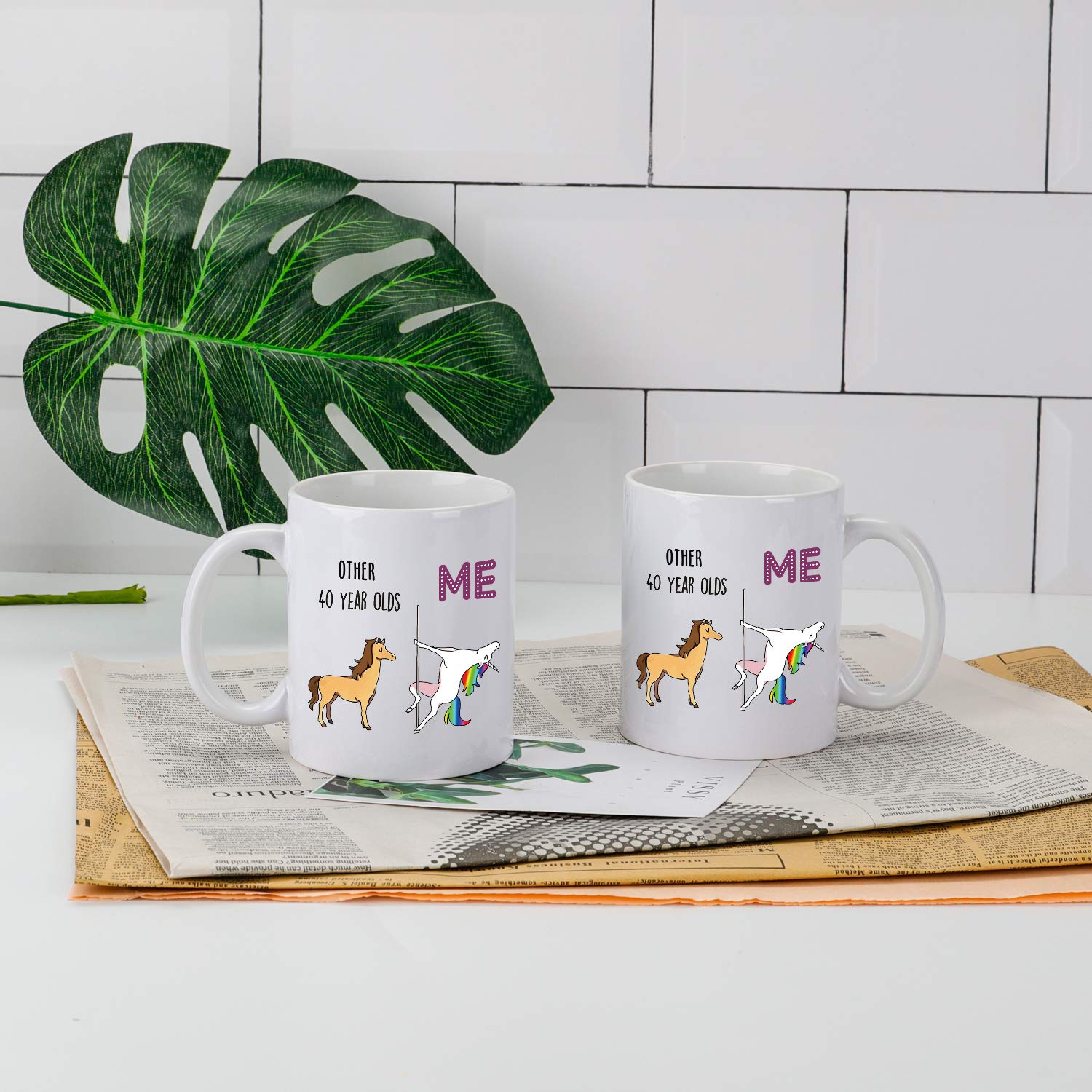 shefine 40th Birthday Gifts for Women - 1984 Birthday Gifts for Women, 40 Years Old Birthday Gifts Coffee Mug for Mom, Wife, Friend, Sister, Her, Colleague, Coworker - 11oz