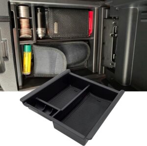 jojomark compatible with toyota tacoma accessories center console tray organizer armrest box secondary storage fits for tacoma 2023 2022 2021 2020 2019 2018 2017 2016 (black)