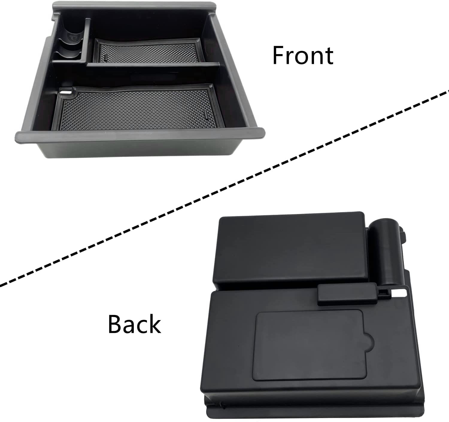 JOJOMARK Compatible with Toyota Tacoma Accessories Center Console Tray Organizer Armrest Box Secondary Storage Fits for Tacoma 2023 2022 2021 2020 2019 2018 2017 2016 (Black)