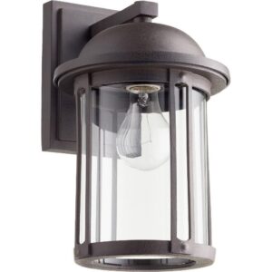 quorum 706-86 transitional one light outdoor lantern in bronze / dark finish,