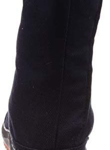 Japanese Cushioned Tabi Shoes Air Jog V 6 Clasps Toe Boots Short Version (12.5 Wide Women/11 Medium Men, Navy)