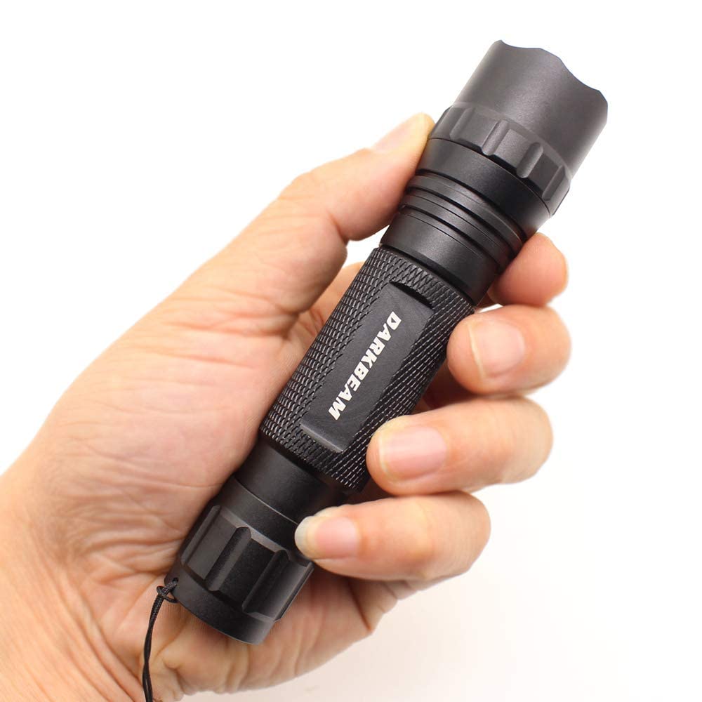 DARKBEAM Red Light Flashlight Tactical LED Rechargeable, Zoomable Portable Handheld Red-Light for Fishing Hunting Detector Astrophotography