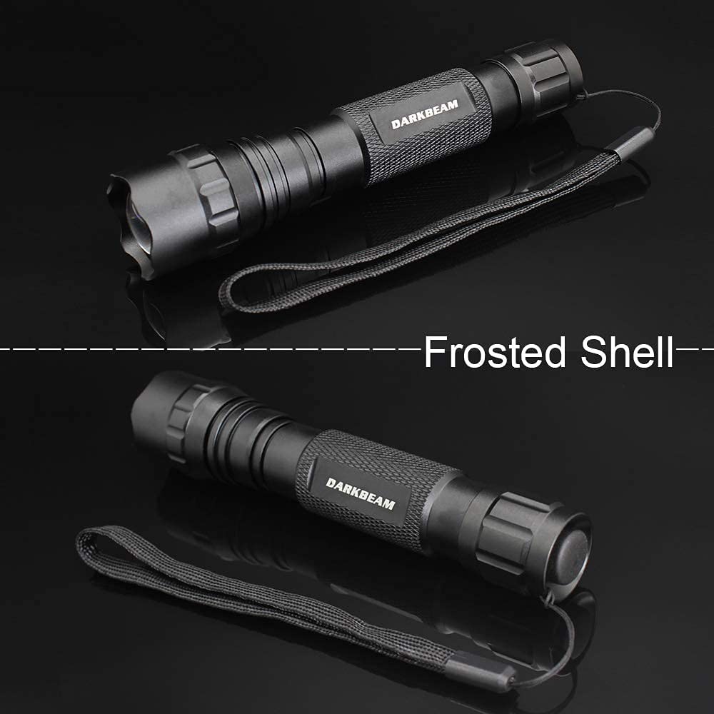 DARKBEAM Red Light Flashlight Tactical LED Rechargeable, Zoomable Portable Handheld Red-Light for Fishing Hunting Detector Astrophotography