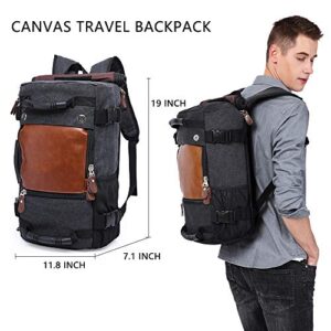 KAKA backpack for men,travel bag carry on weekender mochilas bag,mens backpack for travel,laptop backpack fit 15.6'' notebook with shoulder straps,black