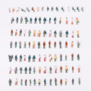 sevender gearbox 100pcs 1/100 painted figures tiny people model painted figures people figure layout plastic