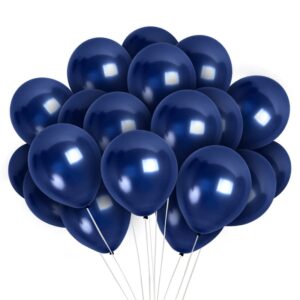 treasures gifted navy blue balloons - blue metallic balloons - marine balloons - steel blue balloons - navy latex balloons 12 inch - navy blue graduation balloons - dark blue balloons 36 pack