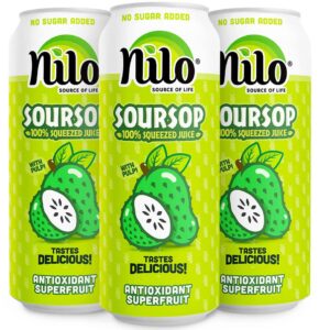 nilo soursop juice | 100% real guanabana soursop graviola | no sugar added | not from concentrate | 10.8 oz (pack of 12)