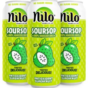 NILO Soursop Juice | 100% Real Guanabana Soursop Graviola | NO Sugar added | NOT From Concentrate | 10.8 oz (Pack of 12)