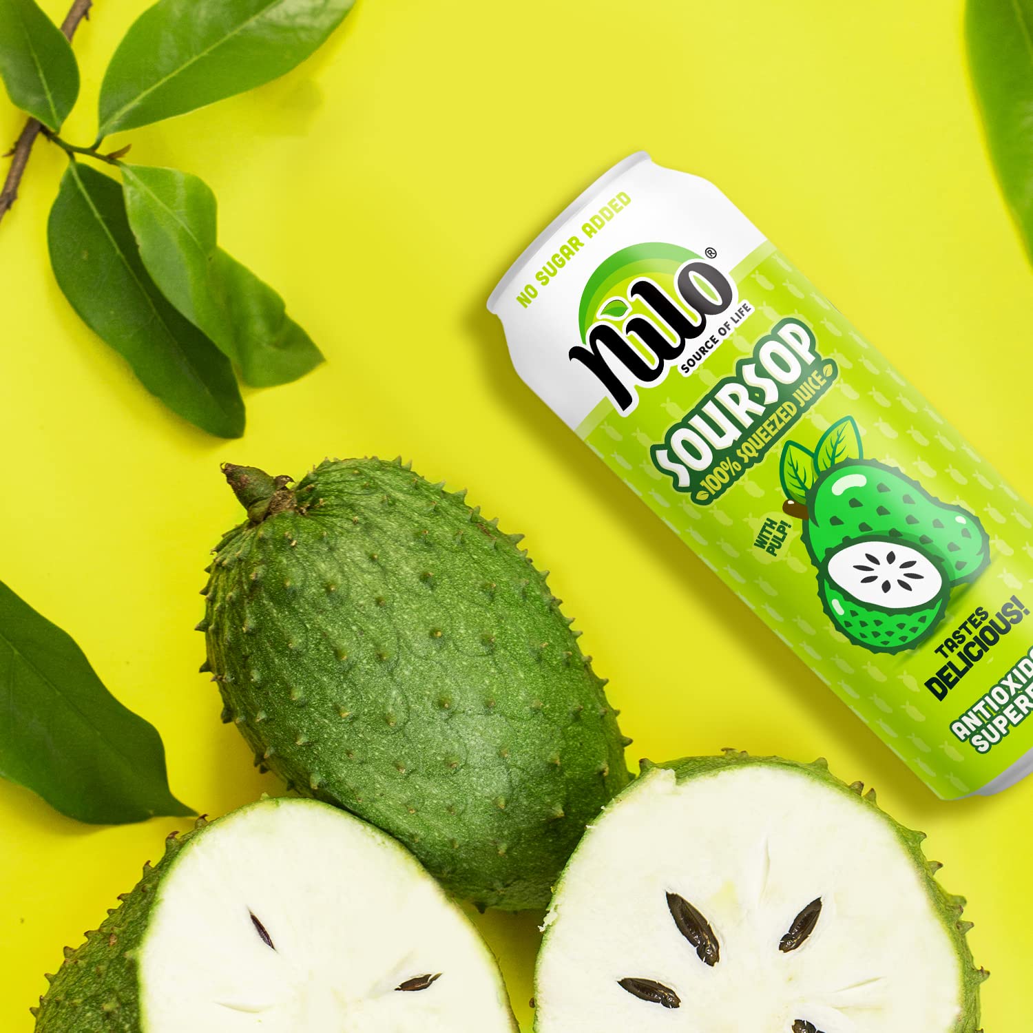 NILO Soursop Juice | 100% Real Guanabana Soursop Graviola | NO Sugar added | NOT From Concentrate | 10.8 oz (Pack of 12)