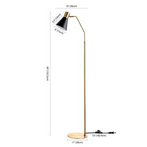 Safavieh FLL4042A Lighting Collection Grania Gold and Black 60-inch Floor Lamp, H