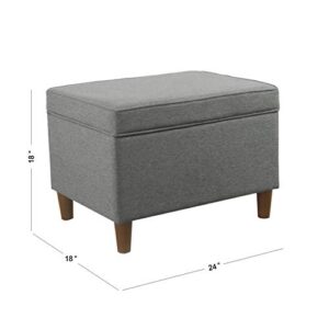 Spatial Order Home Decor | Dinah Collection Modern Storage Ottoman | Ottoman with Storage for Living Room & Bedroom (Grey)