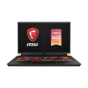 msi gs75 stealth-248 17.3" gaming laptop, 144hz display, thin bezel, intel core i7-9750h, nvidia geforce rtx2070, 32gb, 512gb nvme ssd, thunderbolt 3