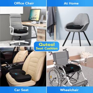 Gel Seat Cushion for Office Chair Coccyx Cushion for Tailbone Pain Relief - Memory Foam Car Seat Cushion for Back Chair Cushion for Desk Chair, Wheelchair, Computer Sciatica Pillow for Sitting