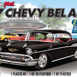 Revell 85-1529 ’57 Chevy Bel Air Model Car Kit 1:25 Scale 30-Piece Skill Level 3 SnapTite Max Plastic Model Building Kit,Black