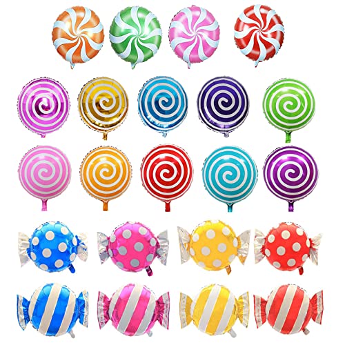 42 pcs 18" Sweet Candy Balloons, Round Lollipop Balloon, Birthday Wedding Party Balloons, Party Supplies