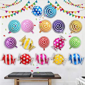 42 pcs 18" Sweet Candy Balloons, Round Lollipop Balloon, Birthday Wedding Party Balloons, Party Supplies