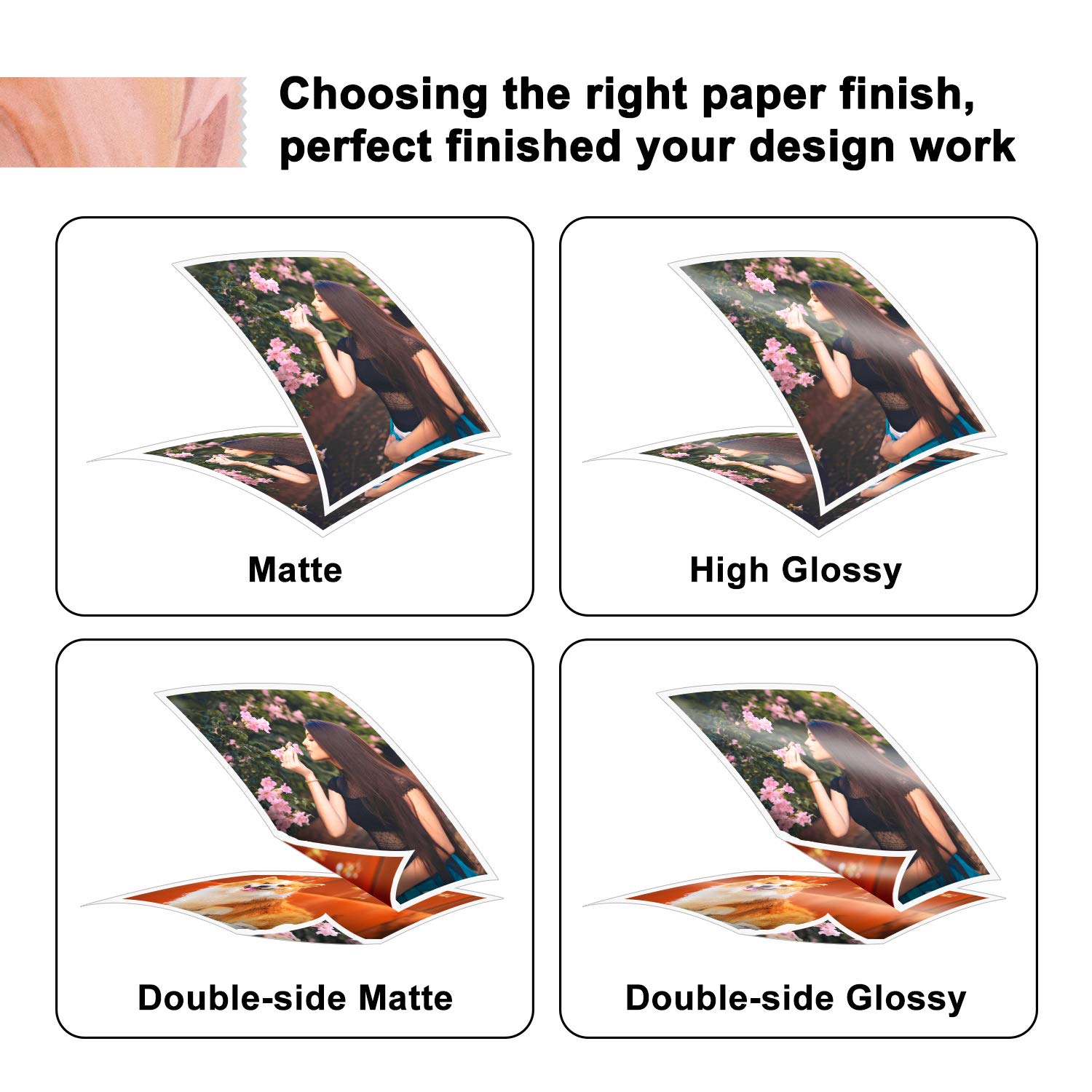 Koala Glossy Inkjet Photo Paper 11X17 Inches 48lb 100 Sheets Professional Glossy Photographic Paper Compatible with Inkjet Printer Use DYE INK 180GSM
