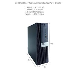 Dell Optiplex 7060 SFF Desktop - 8th Gen Intel Core i7-8700 6-Core Processor up to 4.60 GHz, 16GB DDR4 Memory, 512GB Solid State Drive, Intel UHD Graphics 630, DVD Burner, Win10 Pro (64-bit) (Renewed)